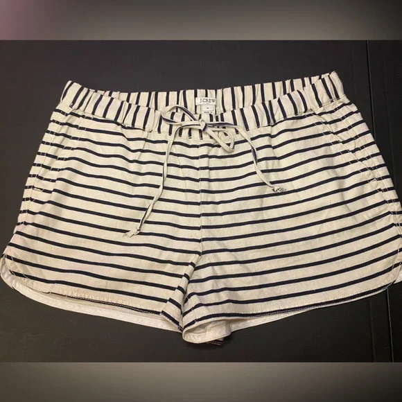 J.Crew linen blend striped drawstring shorts M - Picture 1 of 12